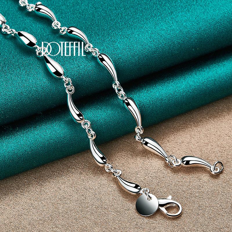 Water Drop Necklace Silver Gift Fashion Jewelry