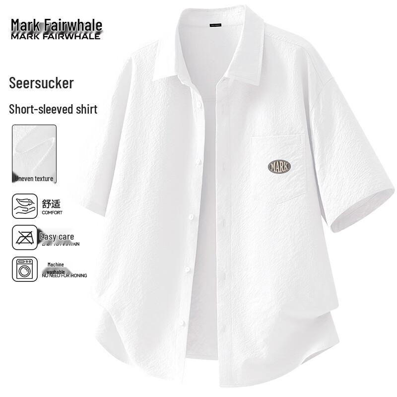 Mark Fairwhale Men s Anti-Fouling Textured Short Sleeve Shirt M