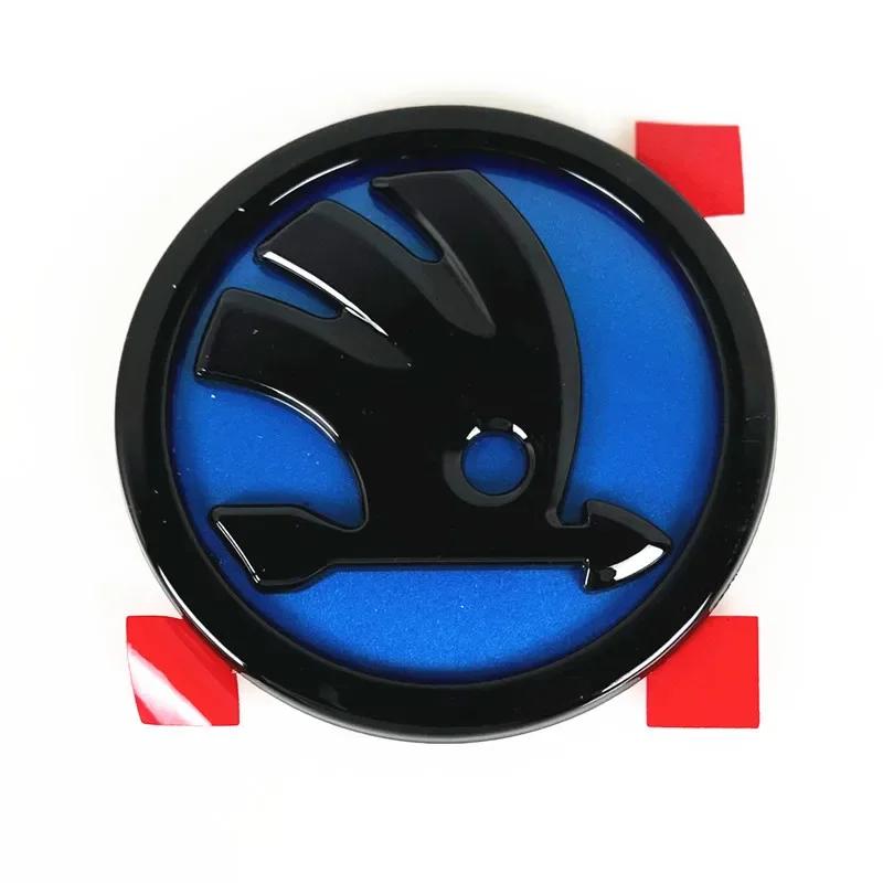 80/90mm 3D ABS Car Front Grille Trunk  Sticker For Skoda Octavia 2 3 A5 A7 Kodiaq Fabia Rapid 3 Karoq Superb VRS Accessories
