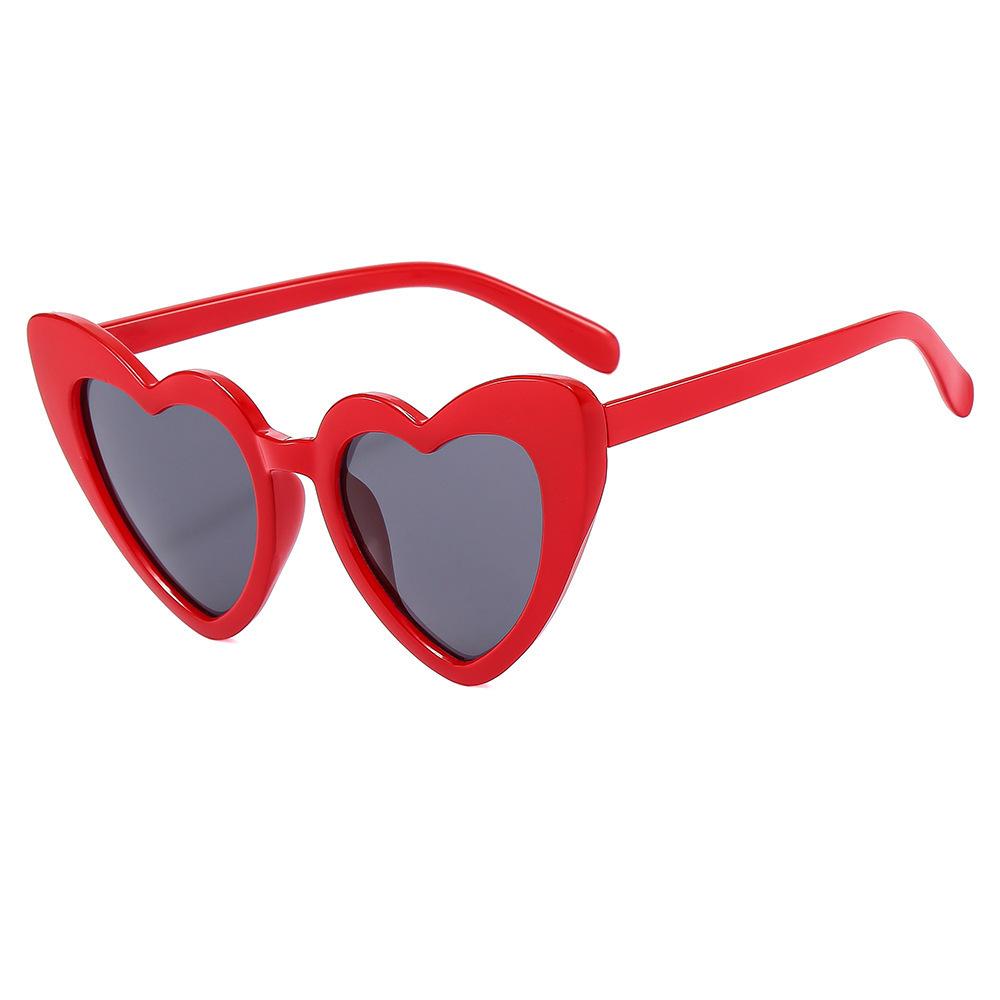 Love Women Sunglasses Cute Heart Sunglasses Trendy Big Peach Heart Sunglasses