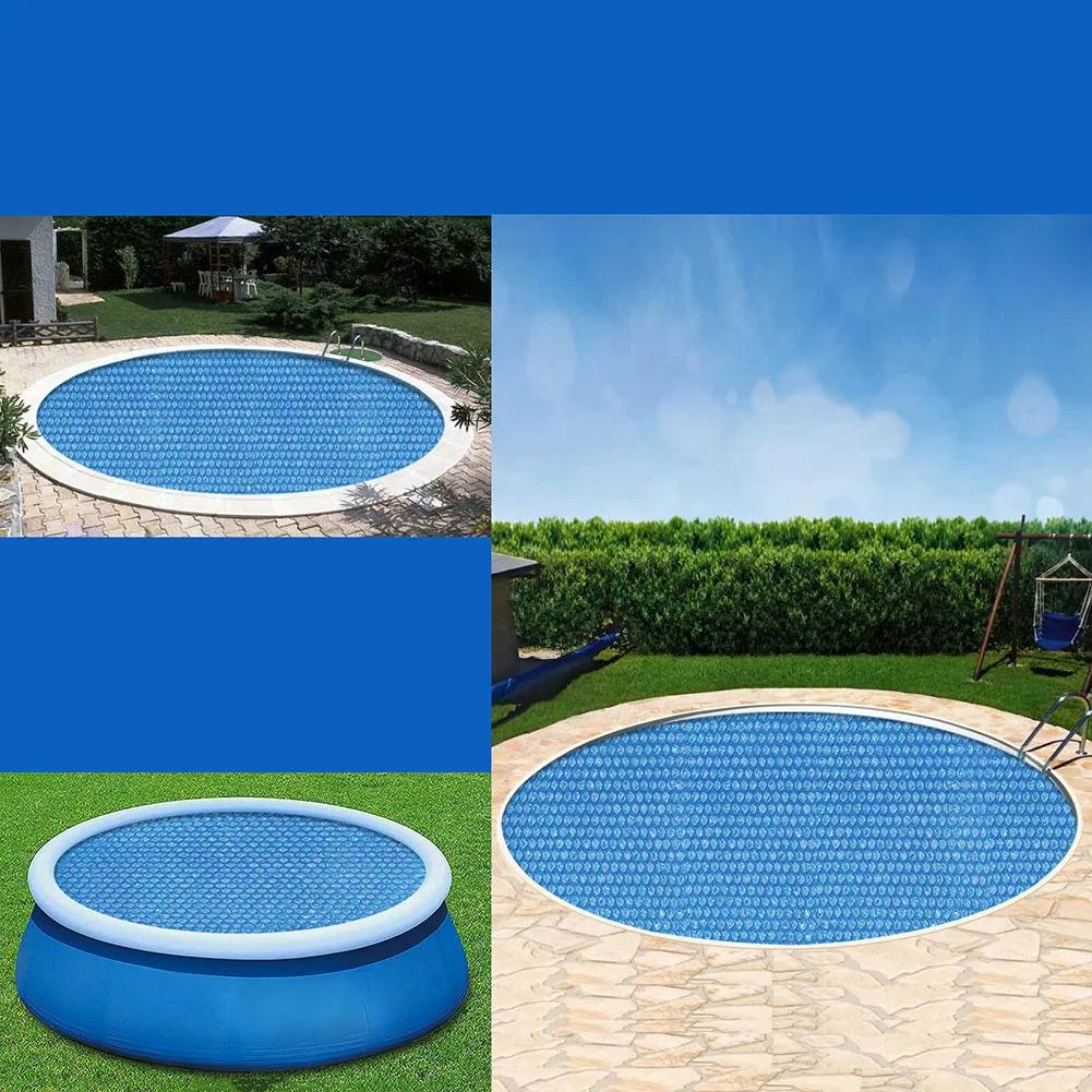 Poolabdeckung für oberirdische Schwimmbecken Solarmatte Abdeckung PE-Wärmedämmfolie Schutzabdeckung Gartenpool Zubehör