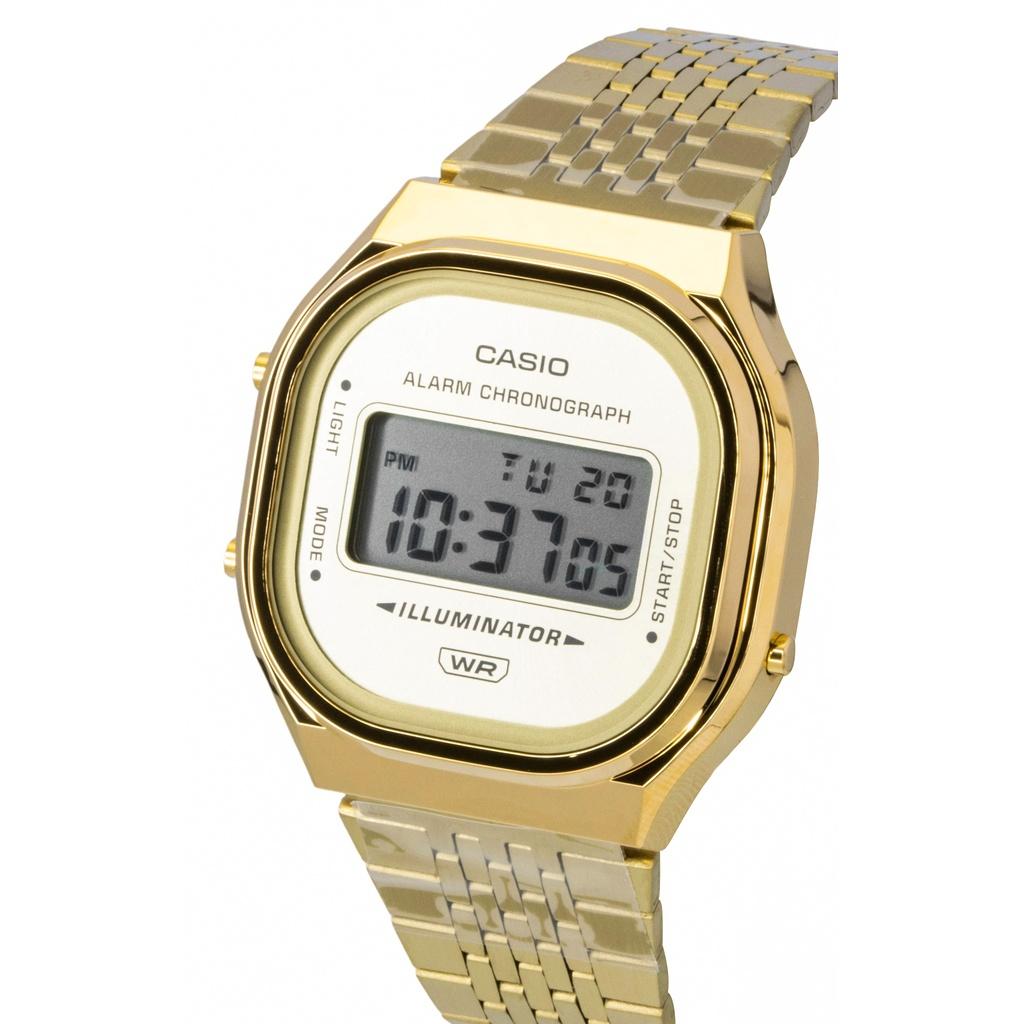 Casio Digitale Goldton Edelstahl Quarz A140WEG-9A Unisex Uhr