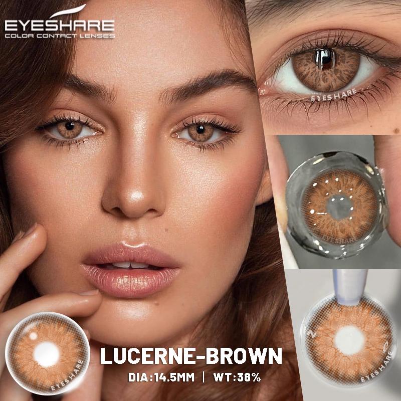 Natural Color Contacts Lenses for Eyes 1 Pair Colorful Beautiful Pupil Blue Colored Lenses Brown Eyes Contact