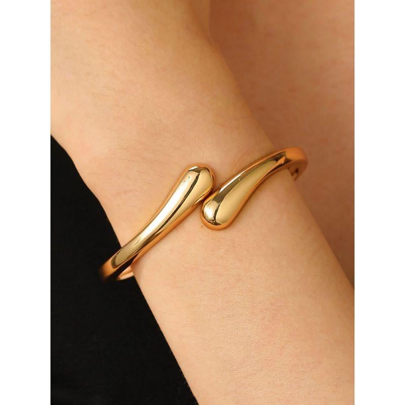 European and American Cross-Border Personalized Geometric Metal Glossy Spring Open Choker Bracelet for Women Punk Simple Necklace Choker