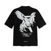 25 Grenzüberschreitende Europäische und Amerikanische Trendmarken Repräsentieren Leben Pegasus Buchstabe R Aufgedrucktes Kurzarm-T-Shirt Herren und Damen High Street