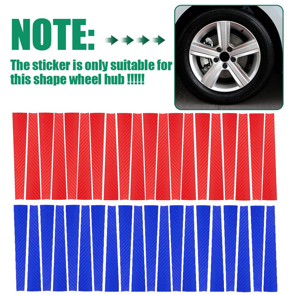 20 Teile/satz Auto Auto Styling Aufkleber Aufkleber Carbon Fiber Kratzschutz Film Radnabe Felge Zubehör für VW Volkswagen Golf 7