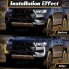 White+ Yellow Light LED DRL Daytime Running Light Turn Signal Fog Lamp For Toyota Hilux Revo 2024 2025