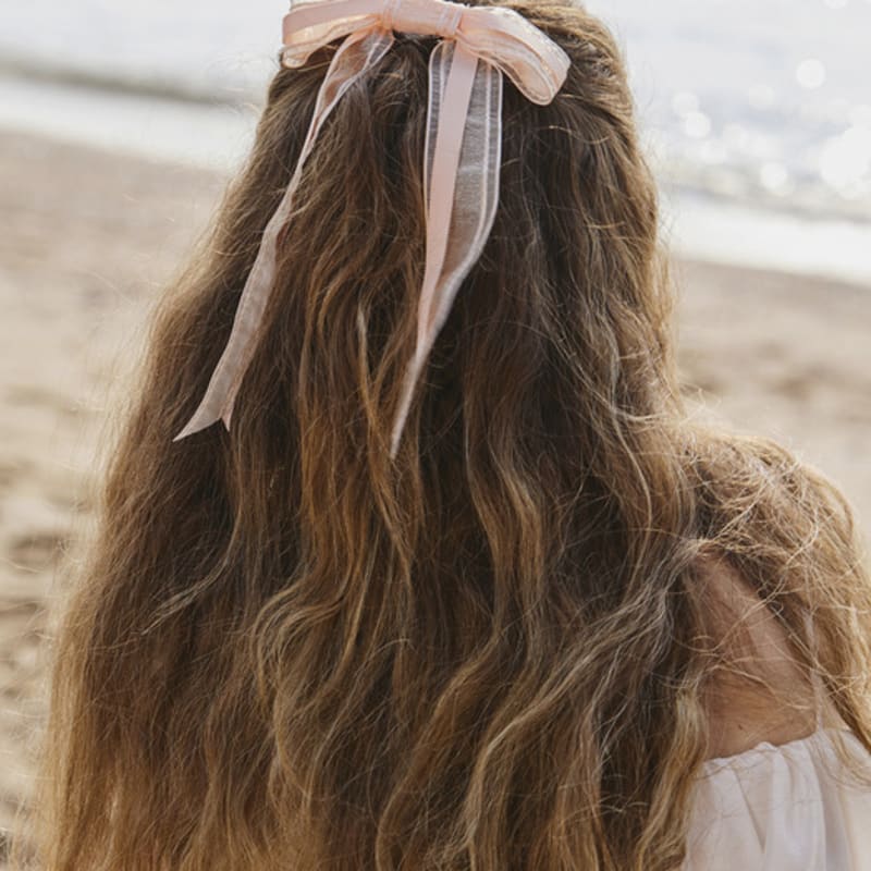 iCE GARDEN Sheer Bow Hair-clip