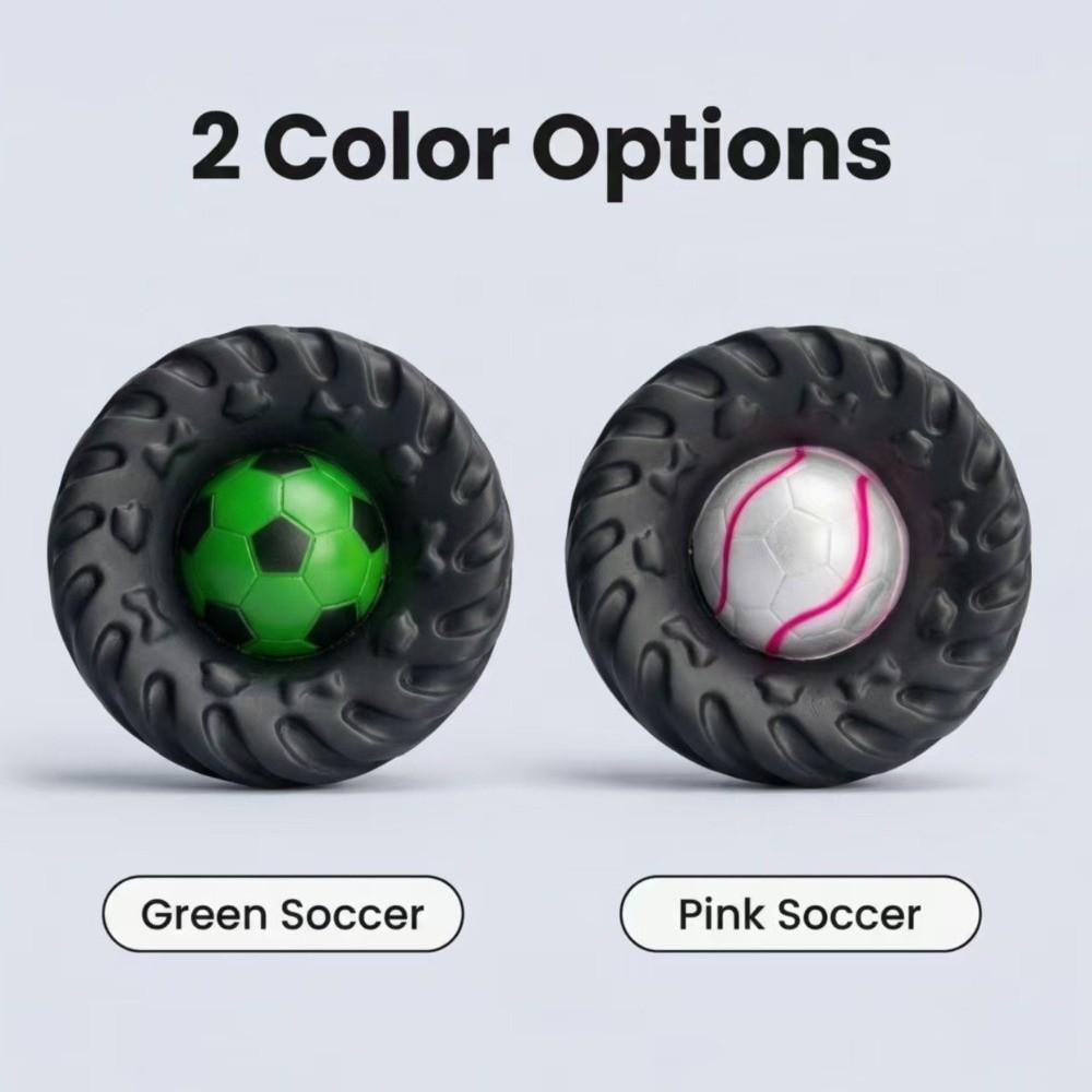 Creative Chew-Resistant Tire-Shaped Dog Toy Elasticity Squeak Sound Dog Chew Wheel Toy Teeth Training Molar Toys Puppy Training