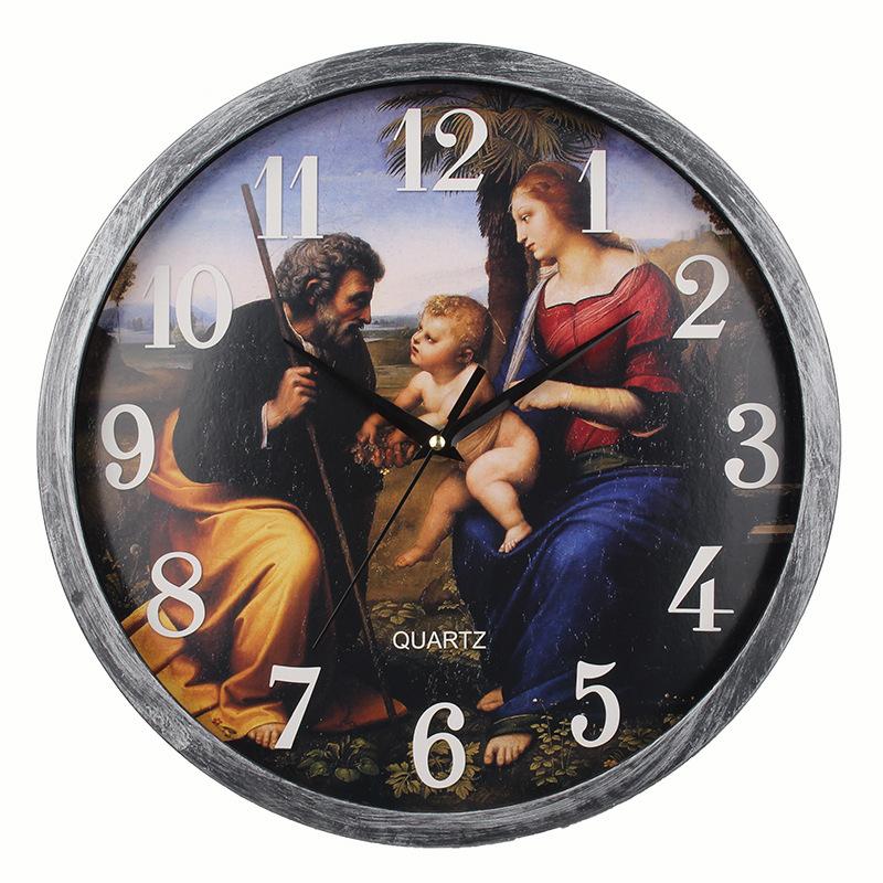 New Jesus Wall Clock Bedroom Living Room Home Decoration Wall Clock Living Room Dining Room Silent Wall Clock