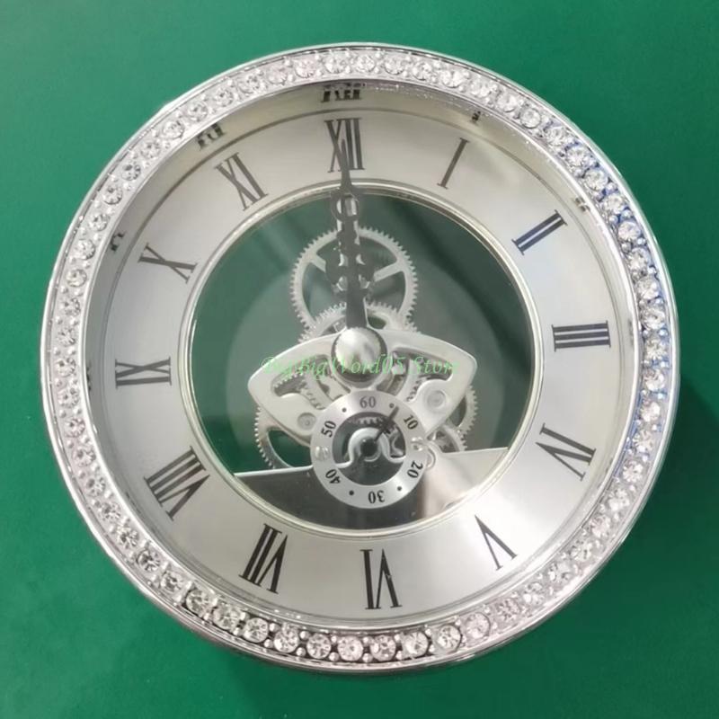 24TE Retro Gear Wall Clock Clock Inserts with Rubber Ring for Clock Making