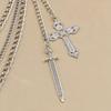 Geometric Multi-layer Sword Pendant Chain - Versatile European & American Pants Accessory
