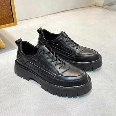 Brock Leather Shoes Men'S Casual Shoes British Trend Versatile Soft Sole Heightening Youth Men'S Shoes 7619-T