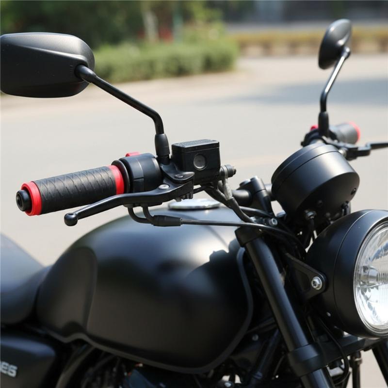 Pack of 2 Silicone Motorcycle Handlebar Covers Slip Resistant Universal Fit Handlebar Grips Vibration Dampening for Ride