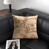 Caybara Cute Cushion Cover Natural Linen Organic Fabric DoubleSided Printing Sofa Home Decor Gift Pillow Case