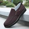 Men's Thick Sole Non-Slip Canvas Shoes for Spring and Autumn - Soft Sole, Large Size 46, Ideal for Middle-Aged & Elderly.