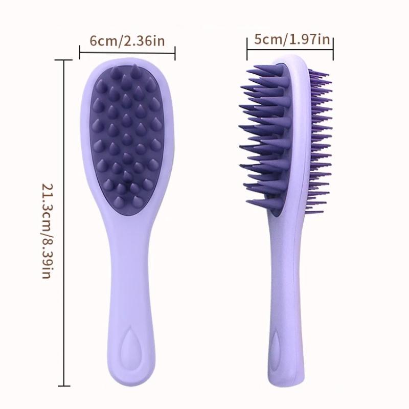 The double-sided hair washing and massage comb is a dry and wet dual-purpose hair comb used for both washing and brushing hair