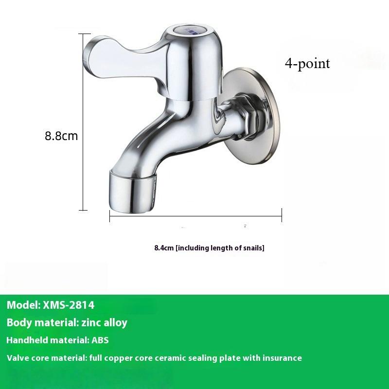 Waschmaschinenarmaturen Unterputz Kupferarmatur Ventileinsatz Waschmaschinenarmatur 1/2" 4-Punkt Wasserzulauf Für Haushalts-Wischbeckenhähne