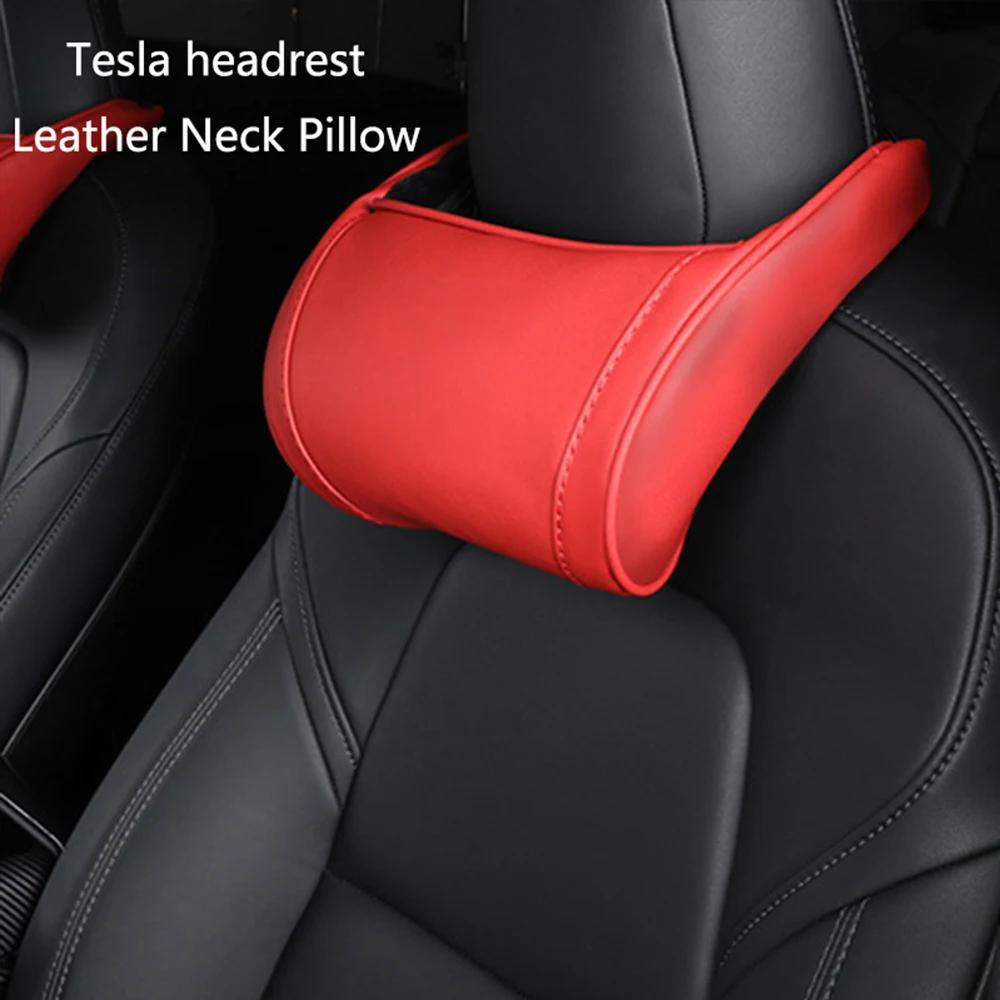 Neck Pillow Headrest Pillow Automobile Seat Neck Rest Auto Seat Head Support Pillow  Accessories suit For Tesla Model 3 Y X S