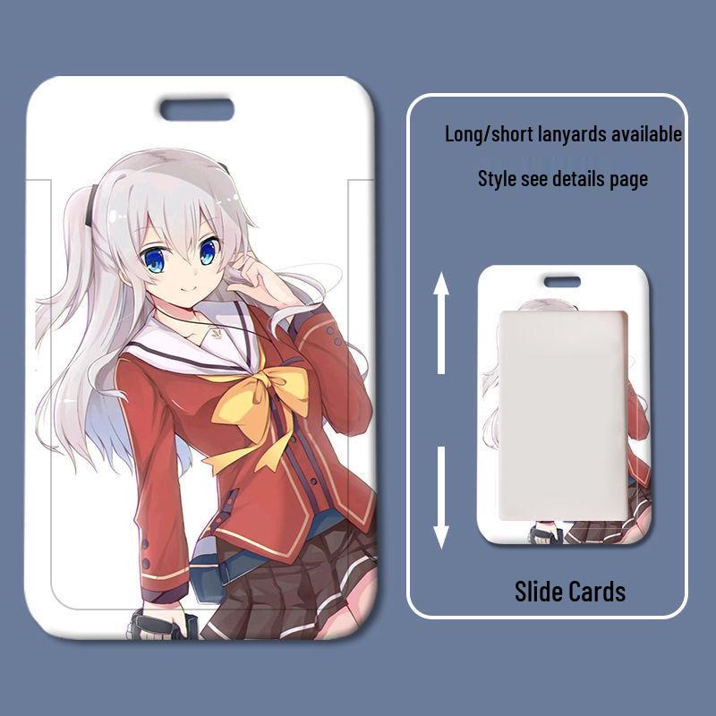 Yuri Naoka Sliding Plastic Card Holder for Student IDs and Work Badges