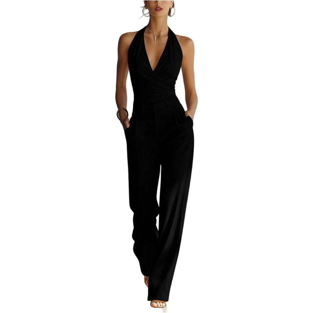 Pantaloni Monopezzo Casual alla Moda da Donna -colore
