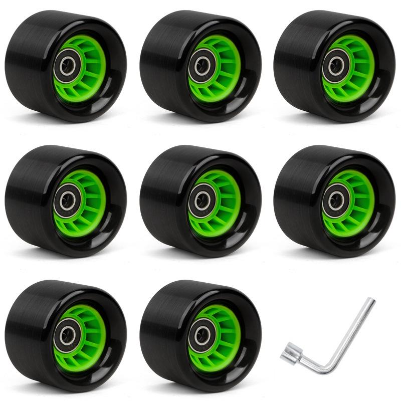 6242 Doppelreihige Rollschuhe mit PU-Non-Flash-Rädern – 92A Speedskating- und Skateboard-Räder.