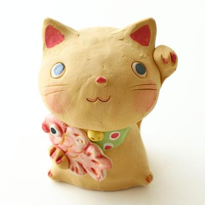 Stylowa Figurka Obiekt Kot Ceramiczny Uroczy Wyprodukowano w Japonii Ware Mino Ręcznie robiony Szczęście Towary Szczęśliwego Kota Prezent Rękodzieło sztuka ludowa Dorada Maneki-neko