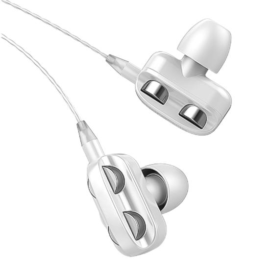 Dual Dynamic Circle Heavy Bass In-Ear Wired Earphone Headphone with Microphone