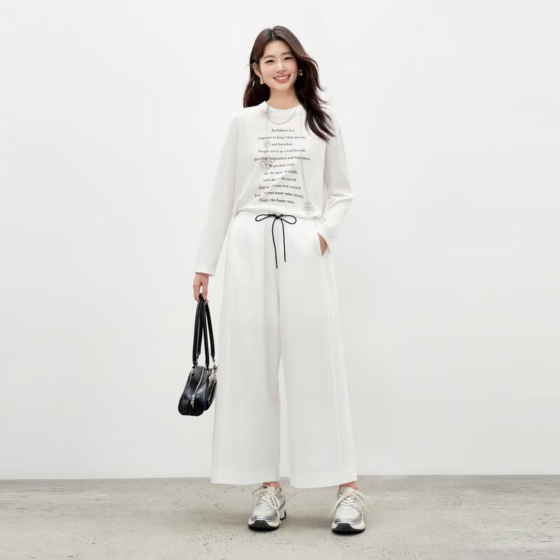 Women's Elastic Waist Wide-Leg Casual Pants