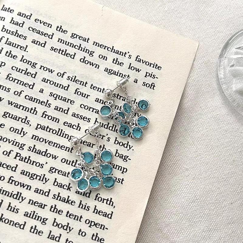 Pinkdudu Elegant Glass Bead Tassel Earrings Convertible Luxury Stud Earrings for Women Designer Versatile Jewelry PD2326