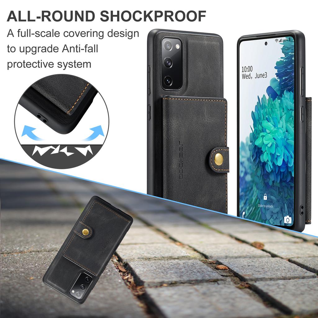 For Samsung Galaxy S20 FE 2022/S20 FE/S20 FE 5G/S20 Lite Case Retro Leather Detachable Back Cover