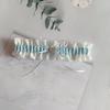 Lace Wedding Garter Faux Pearls Bowknot Floral Lace Garter Stretch Leg Garter Belt Bride Accessories for Women
