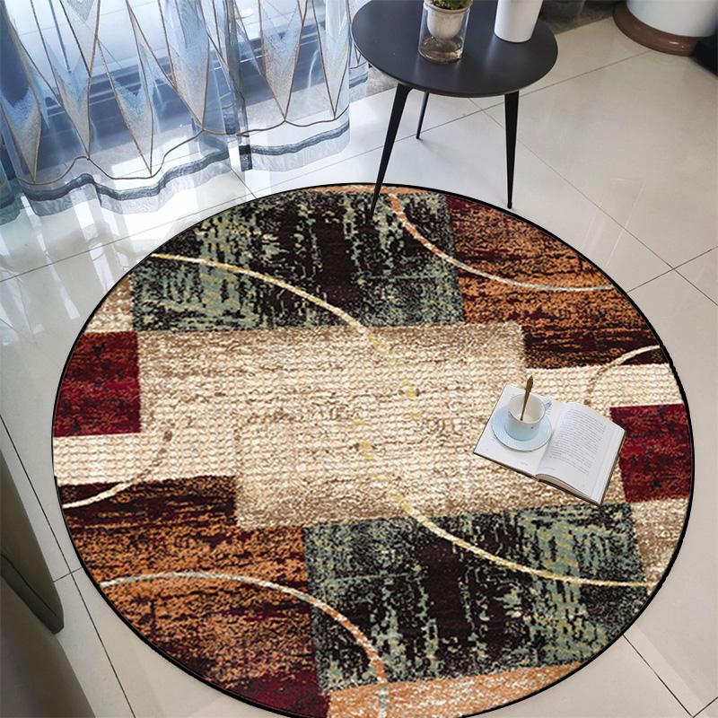 Modern Simple Round Carpet Living Room Sofa Mat Easy Clean Large Bedroom Decoration Home Rugs Washable Coffee Tables Floor Mat
