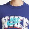 Nike Drop Shoulder Sleeve T Shirt Women's Fitness Blue FQ7011-431
