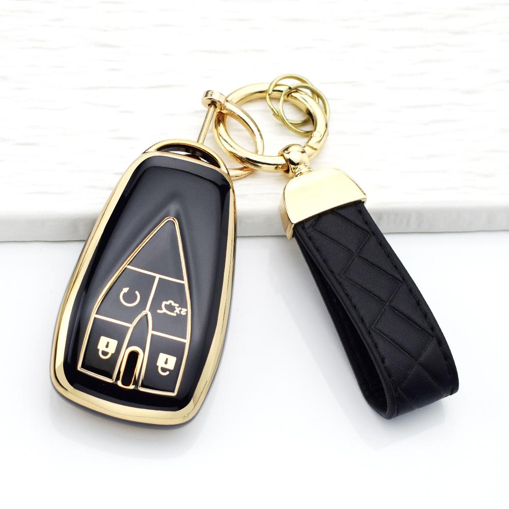 4/5 Buttons Car Key Case for Changan CS75 PLUS CS55 PLUS CS35 PLUS UNIT UNIK Oshan X7 X5 TPU Anti-Scratch Key Cover Keychain