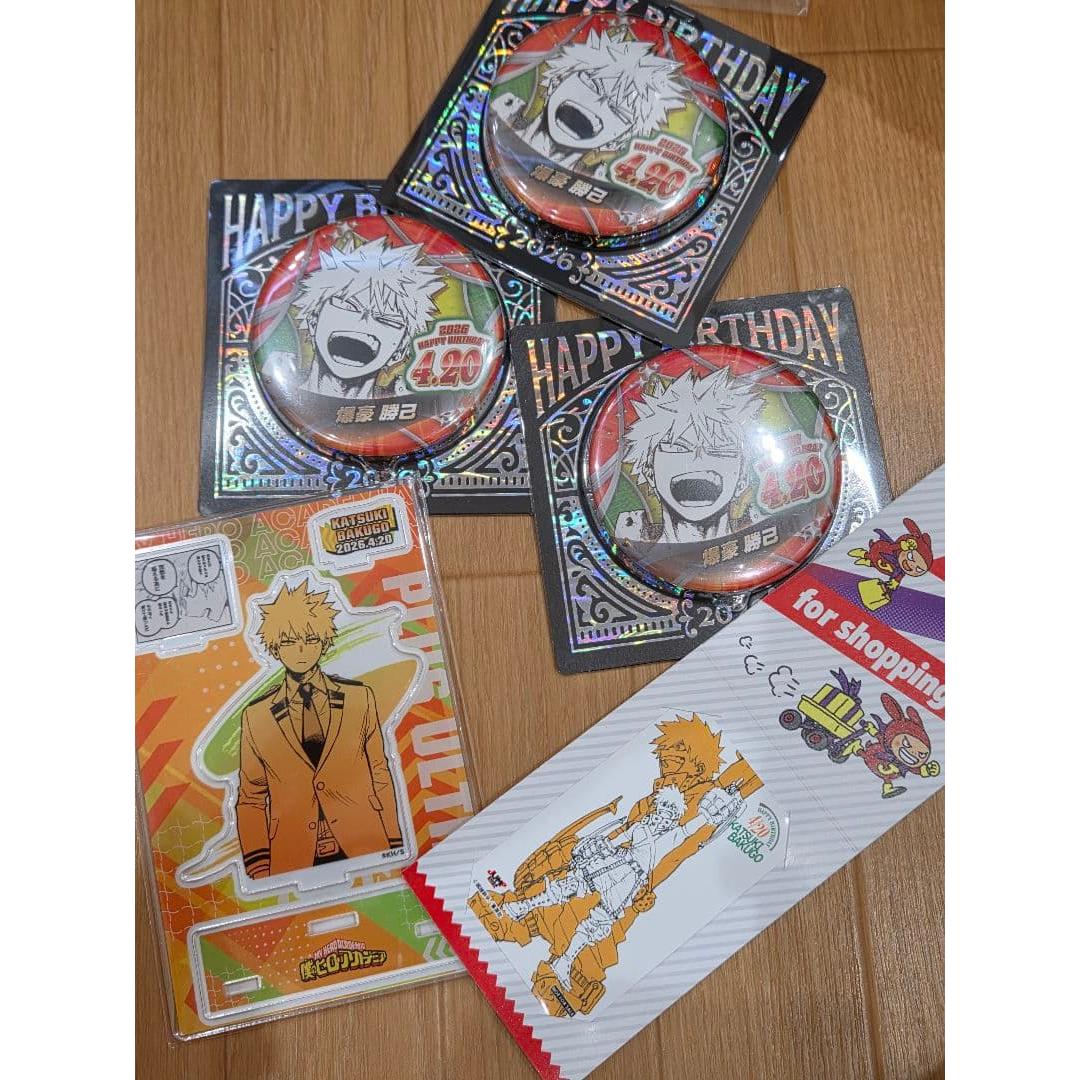 Used My Hero Academia Katsuki Bakugou Birthday Goods Can Badge + Acstar + Bonus