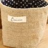 Sundries Organizer Big Round Mouth Feel Comfortable Cotton Linen Blue Bags Cotton And Linen Storage Bag Hanging Design 50g