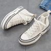 Autumn new Korean version side zipper small black shoes female student white casual shoes board shoes platform women's shoes
