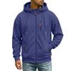 Men's Casual -Lined Hooded Zip-Up Sweatshirt with Pockets Long Sleeve Athletic Jacket
