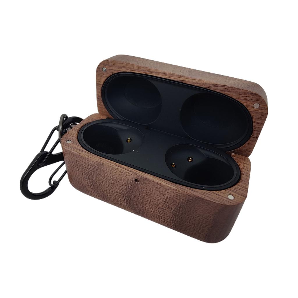 Anti-scratch Cover Sleeve Non-slip Housing for WF-1000XM5 Shell Solid Wood Case