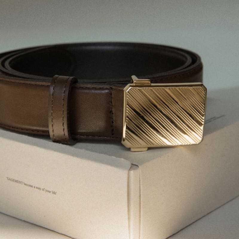 

SAGEMENT VINCENT КВАДРАТНЫЙ КОЖАНЫЙ РЕМЕНЬ_3 Цвета Black_One