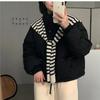 Dámská péřová bunda Stand Collar Zimní korejský styl Bílá kachní péřová lehký kabátek