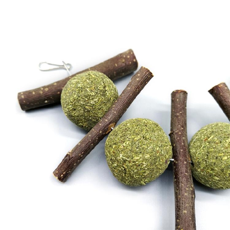 Rabbit Chew Toy Wood Sticks for Hay Balls Edible for Bunny Guinea Pig Gerbil Rat