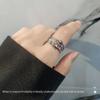 Women's Three Ring Rotating Luck Bead Ring Adjustable Open Size Fashion Jewelry