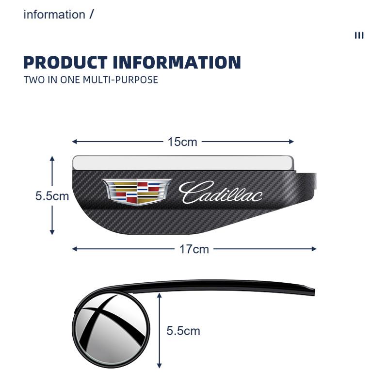 2in1 Car Rearview Mirror Rain Eyebrow Reversing Small Round Mirror for Cadillac Seville XT4 CT4 CT5 ATS SLR STS EXT CTS