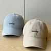 New Retro Washed Cotton Baseball Cap for Women Trendy Korean Version Simple Embroidered Letters Versatile Soft Top Duck Cap for Men