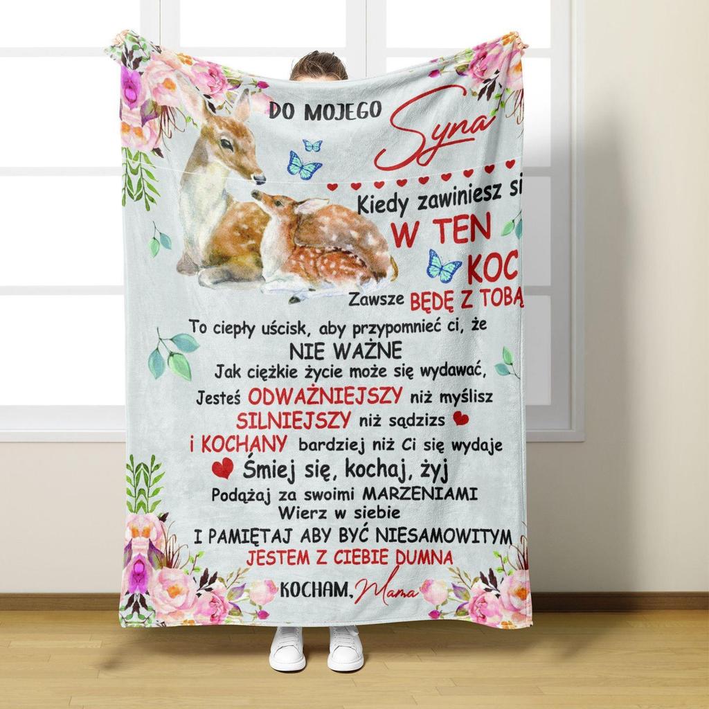 Customizable Flannel Blanket - English Envelope Series, Perfect Mother's Day Gift