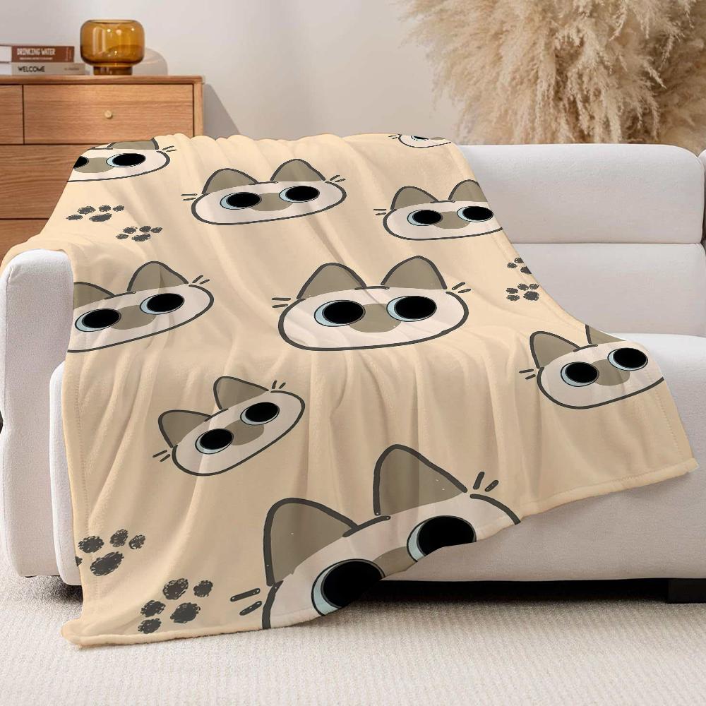 Cartoon cute Azuki Blanket For Sofa Office Bed Plane Travel Sleep Read Relax Camping Soft And Warm