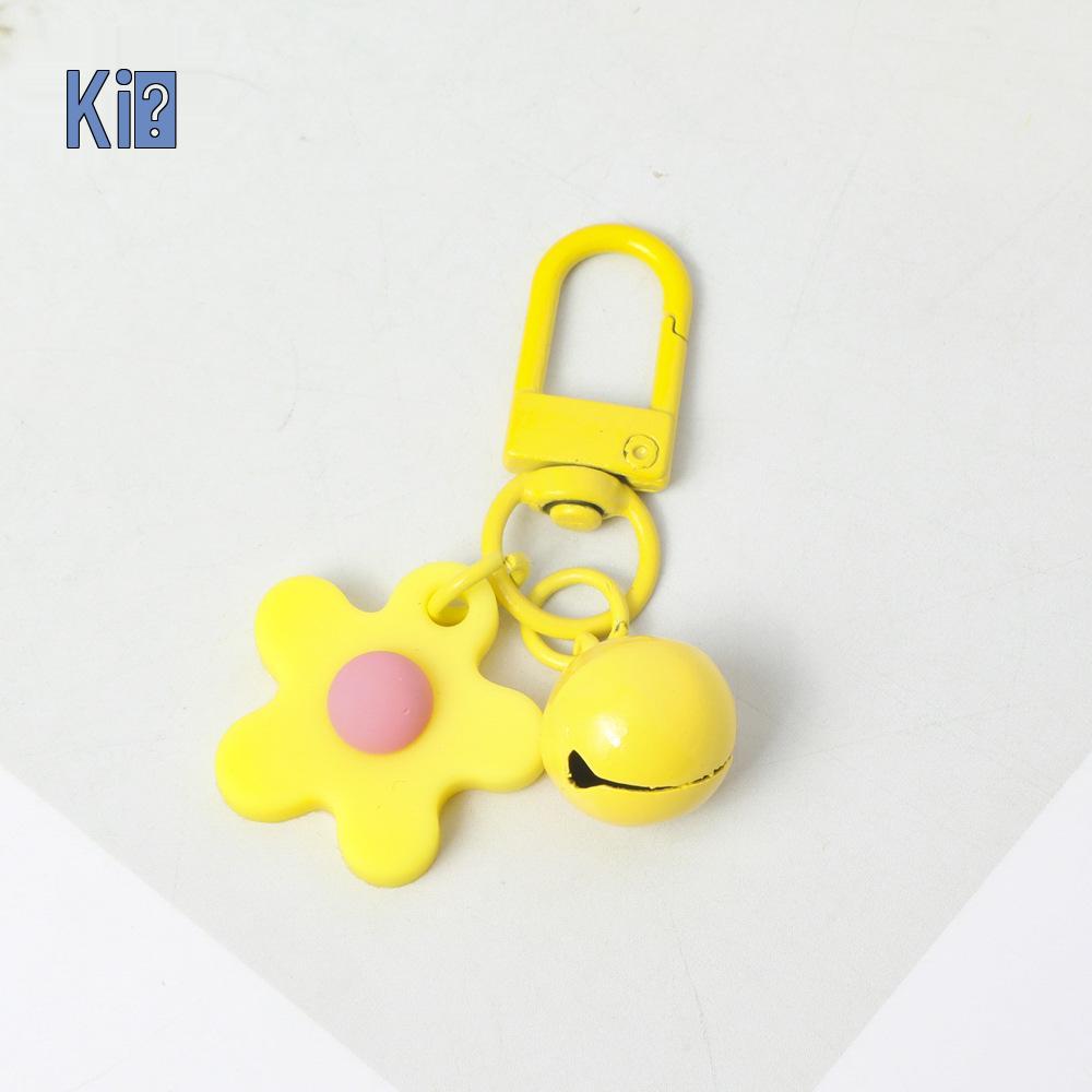 Portachiavi Campanella Fiore Smaltata Colorata - Portachiavi Colore Caramella Gioiello Ciondolo Fai da Te