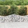 Exclusive House - Curved Gabion Baskets 11 Pcs 200x30x60/80 Cm Galvanized Iron